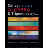 College Algebra and Trigonometry 6th edition (9781602298804 ...