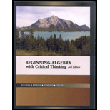 Beginning Algebra With Critical Thinking (ISBN10 1602299862; ISBN13 