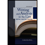 Writing and Analysis in the Law