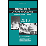 Federal Rules of Civil Procedure 2013