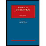 Studies in Contract Law 9TH 17 Edition, by Ian Ayres - ISBN 9781634603256