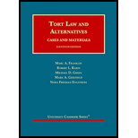 Tort Law and Alternatives Cases and Materials 11TH 21 Edition, by Marc Franklin - ISBN 9781647084899