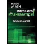 Big Ideas Math: Integrated Mathematics 1 - Student Journal 16 edition