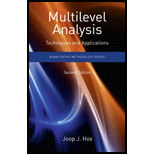 Multilevel Analysis Techniques and Applications