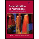 Generalization of Knowledge Multidisciplinary Perspectives