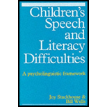 Childrens Speech and Literacy Difficulties Book 1