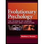 Evolutionary Psychology 03 Edition, Matthew Rossano (9781891786129 