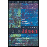 In Arden Editing Shakespeare