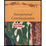 Contemporary Issues in Interpersonal Communication