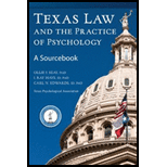 Texas Law and the Practice of Psychology A Sourcebook