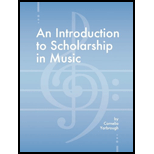 Introduction to Scholarship in Music