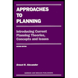 Approaches to Planning  Introducing Current Planning Theories, Concepts and Issues