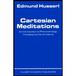 Cartesian Meditations  An Introduction to Phenomenology