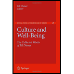 Culture and Well Being  The Collected Works of Ed Diener