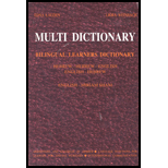 Multi Dictionary  Bilingual Learners Dictionary Hebrew Hebrew English English Hebrew