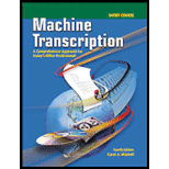 Machine Transcription Short   With 2 CDs