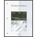 Principles of Corporate Finance  Solution Manual