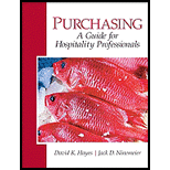 Purchasing  A Guide for Hospitality Professionals