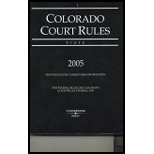 Colorado Court Rules, State 2005