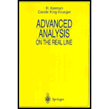 Advanced Analysis Real Line