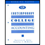 Contemporary College Accounting (Working Papers) -  Patricia A. Bille, Paperback