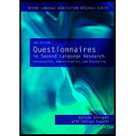 Questionnaires in Second Language Research Construction, Administration, and Processing