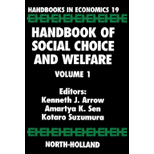 Handbook of Social Choice and Welfare