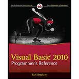 Visual BASIC 2010 Programmers Reference