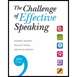 Challenge of Effective Speaking 15TH Edition, Rudolph F. Verderber 