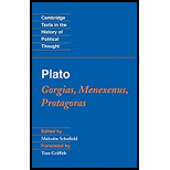 Plato  Goegias, Menexenus, Protagoras