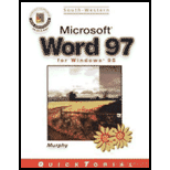 Microsoft Word 97 for Windows 95   With Tutorial