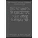 Economics of Residential Solid Waste