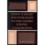 Devant Le Deluge and Other Essays on Early