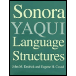 Sonoran Yaqui Language Structure