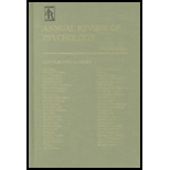 Annual Review of Psychology Volume 52