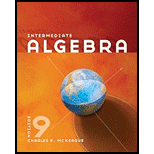 Intermediate Algebra 9TH Edition, Charles P. McKeague (9780840064202 