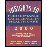 Insights to Performance Excellence 2000 -  Blazey, Paperback