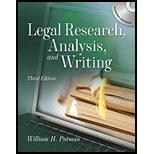 Legal Research, Analysis, and Writing   With CD