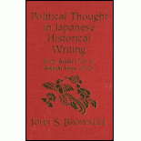 Political Thought in Japanese Historical Writing - John S. Brownlee