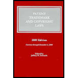 Patent, Trademark and Copyrt. Laws 2009   With CD