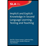 Implicit and Explicit Knowledge in Second Language Learning, Testing, and Teaching