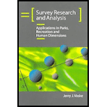 Survey Research and Analysis  Applications in Parks, Recreation and Human Dimensions