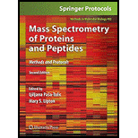 Mas Spectrometry of Proteins and Peptides