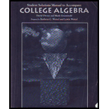 College Algebra, Student Solution Manual - David Dwyer