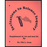 Invitation to Science Inquiry  Supplement to First and Second Editions