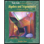 Algebra and Trigonometry   Study Guide (ISBN10 0495013587; ISBN13 