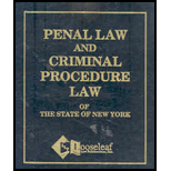 Penal Law and Criminal Procedure Law of the State of New York