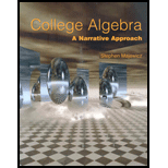 College Algebra  Narrative Approach