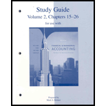 Financial and Managerial Accounting -Study Guide, Volume 2 -  Paperback