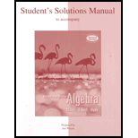 Intermediate Algebra-Student Solution Manual - Miller